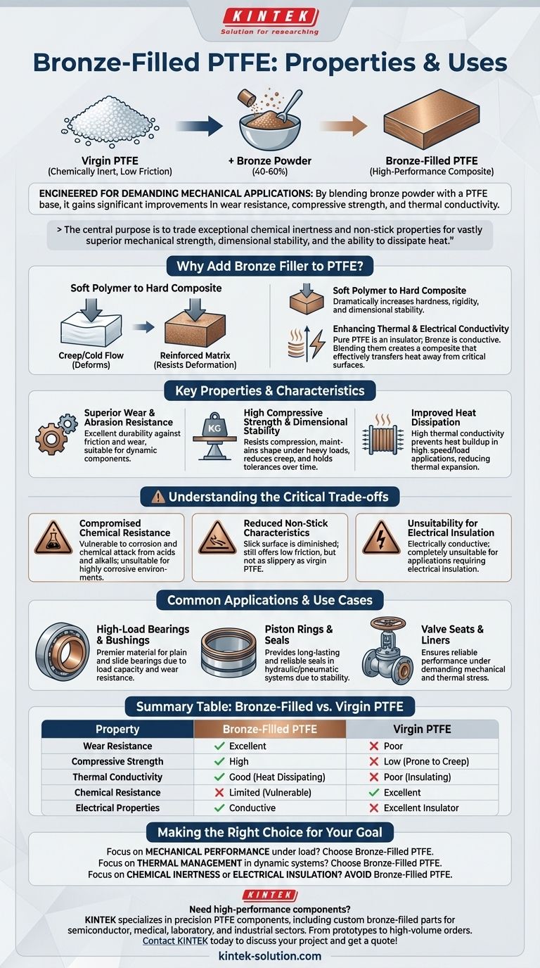 청동 충전 PTFE의 특성과 용도는 무엇인가요? 고성능 기계 부품 가이드 시각적 가이드