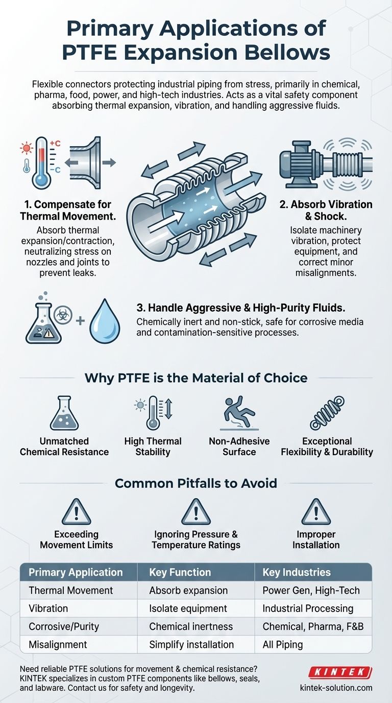 PTFE 익스팬션 벨로우즈의 주요 응용 분야는 무엇입니까? 배관 시스템을 응력 및 부식으로부터 보호 시각적 가이드