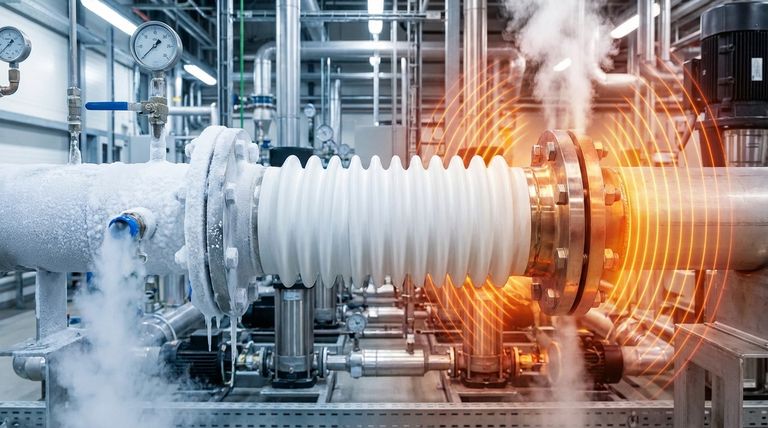 PTFE 팽창 벨로우즈의 온도 범위는 어떻게 되나요? 극한 응용 분야의 경우 -200°C에서 260°C까지입니다.