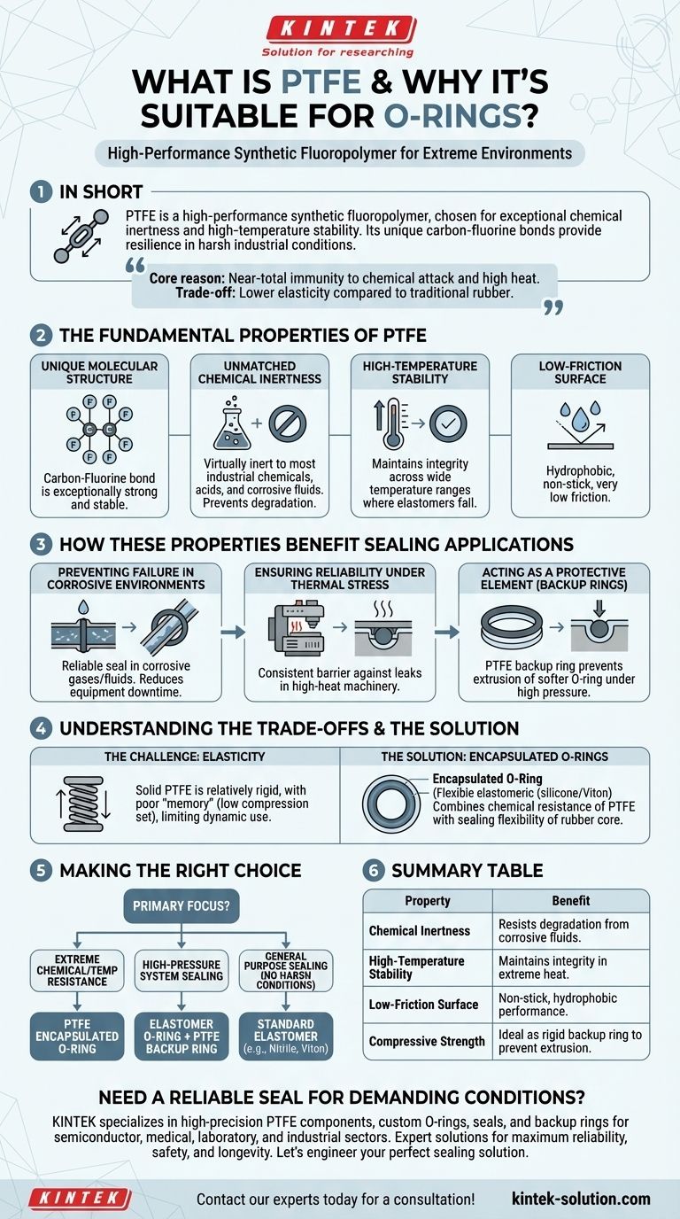 ما هو PTFE ولماذا هو مناسب لحلقات O (O-rings)؟ احصل على مقاومة كيميائية وحرارية لا مثيل لها دليل مرئي