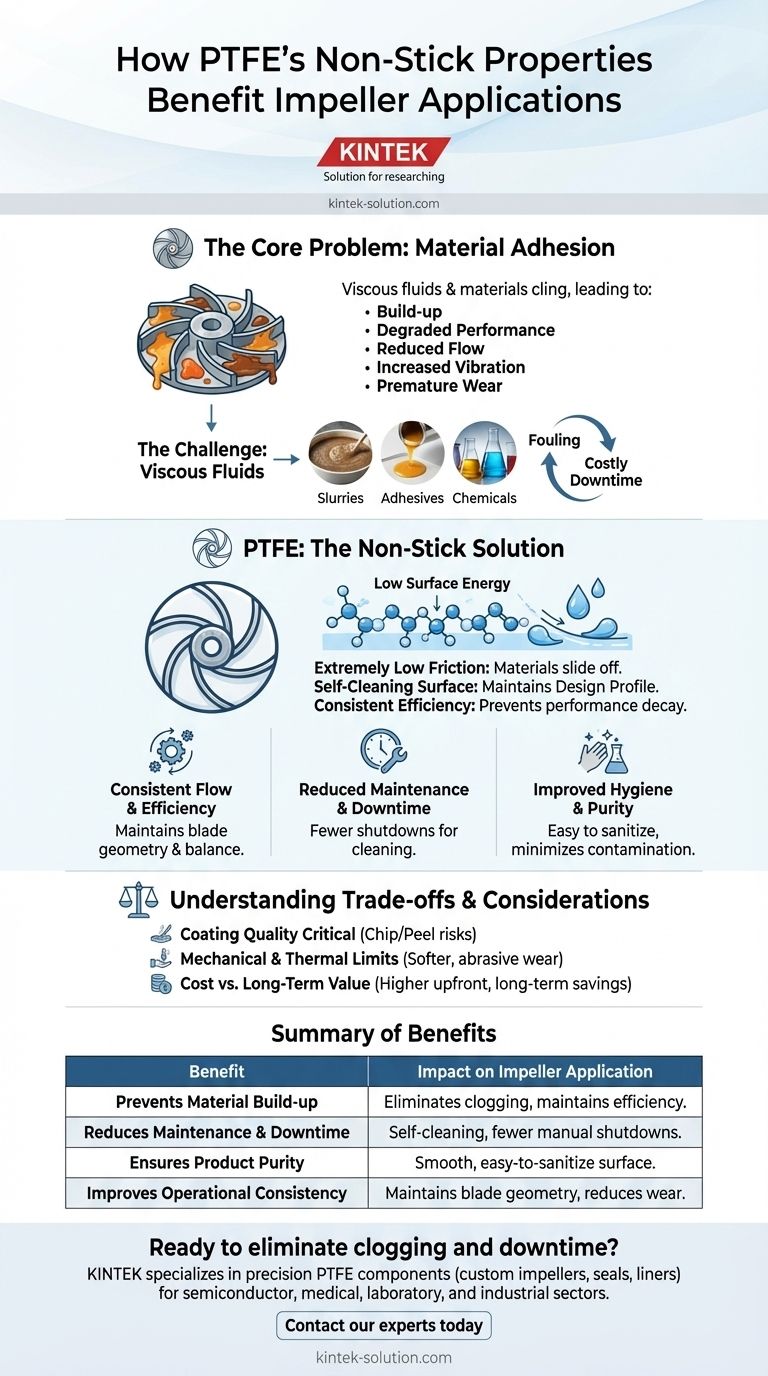 PTFE의 논스틱(non-stick) 특성이 임펠러 응용 분야에 어떤 이점을 제공합니까? 막힘 방지 및 효율성 향상 시각적 가이드