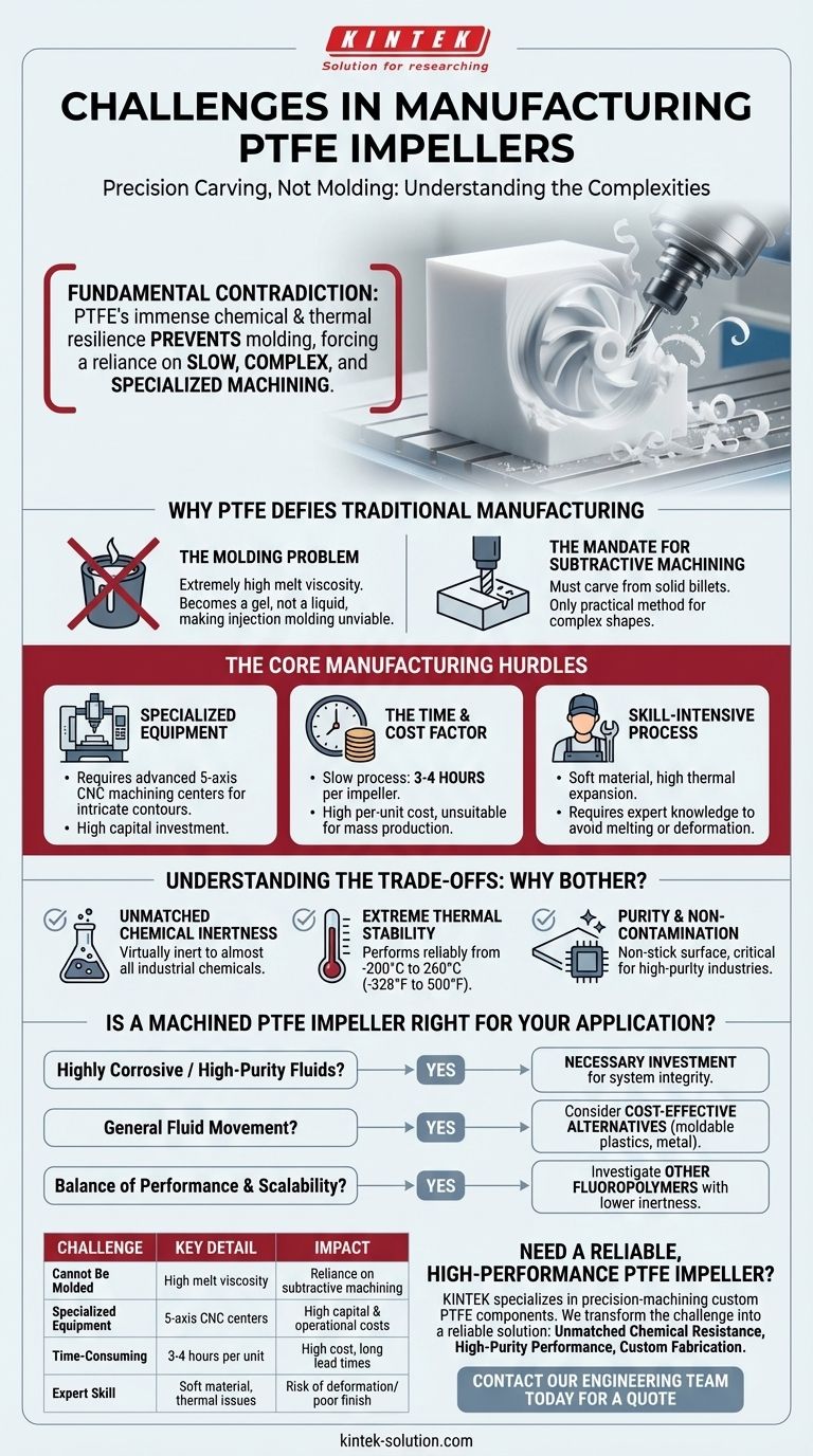 PTFE 임펠러 제조의 어려움은 무엇인가요? 가공 복잡성 극복하기 시각적 가이드