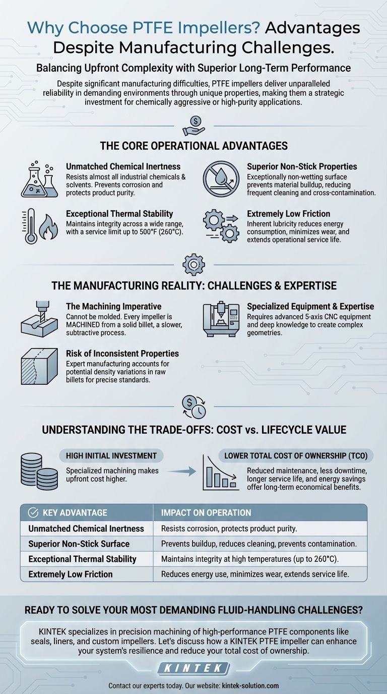 PTFE 임펠러의 제조상의 어려움에도 불구하고 사용했을 때의 장점은 무엇입니까? 가혹한 조건에서 뛰어난 성능을 발휘하십시오 시각적 가이드
