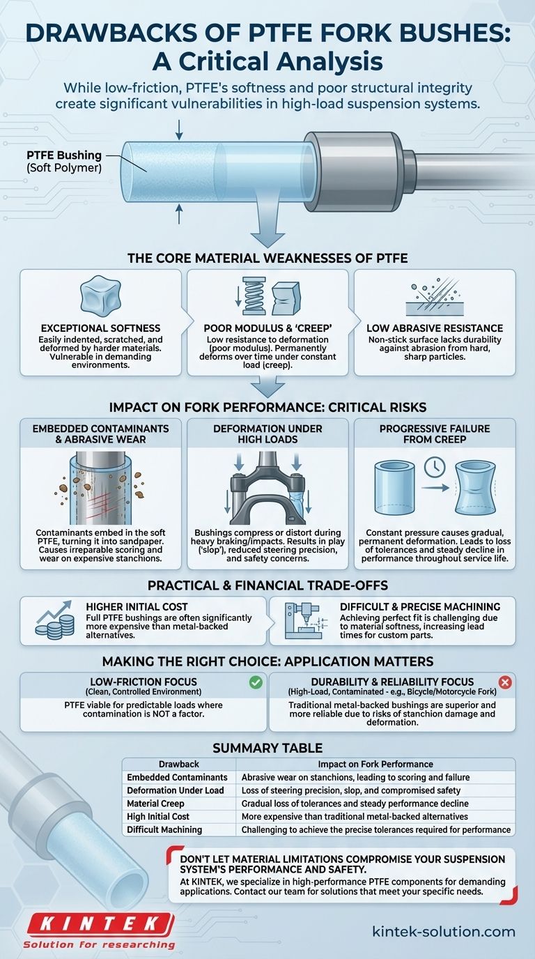 포크 부싱에 PTFE를 사용할 때의 잠재적인 단점은 무엇입니까? 값비싼 스탠션 손상을 피하십시오 시각적 가이드