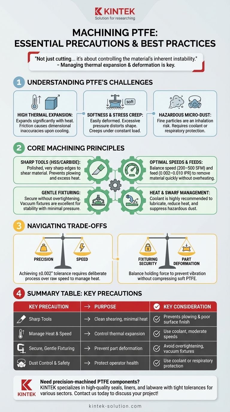 PTFE 가공 시 취해야 할 예방 조치는 무엇입니까? 정밀 부품 가공을 위한 공정 숙달 시각적 가이드