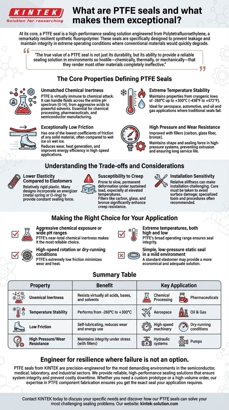 ¿Qué son los sellos de PTFE y qué los hace excepcionales? Rendimiento Inigualable en Condiciones Extremas Guía Visual