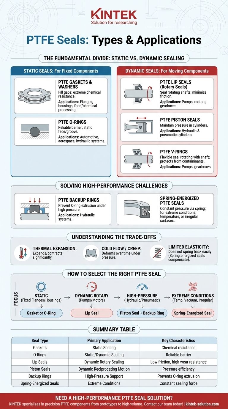 PTFE 씰의 종류와 그 응용 분야는 무엇입니까? 귀하의 응용 분야에 맞는 올바른 씰을 선택하십시오. 시각적 가이드