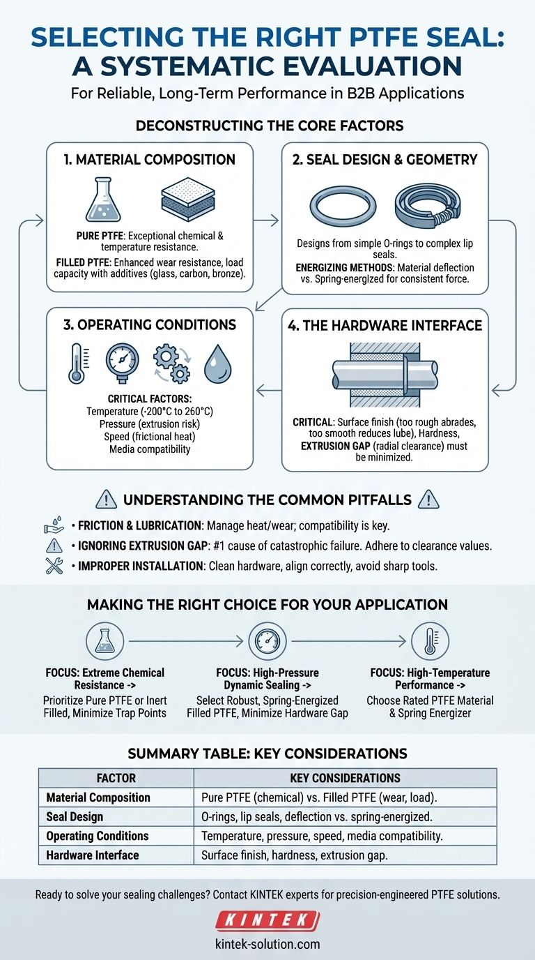ما هي العوامل التي يجب مراعاتها عند اختيار موانع التسرب من PTFE؟ ضمان إحكام الغلق المثالي لتطبيقاتك الحيوية دليل مرئي