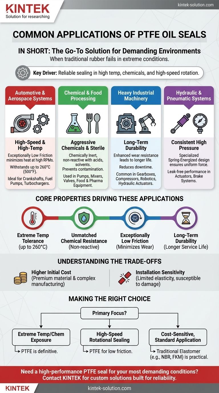 PTFE 오일 씰의 일반적인 응용 분야는 무엇입니까? 극한 조건에서의 마스터 씰링 시각적 가이드