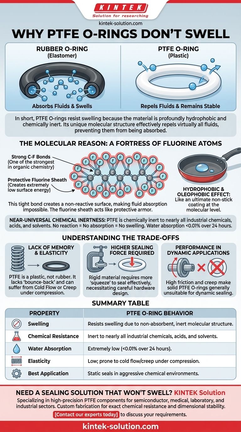 Почему уплотнительные кольца из ПТФЭ не набухают? Откройте для себя ключ к непревзойденной химической стабильности Визуальное руководство