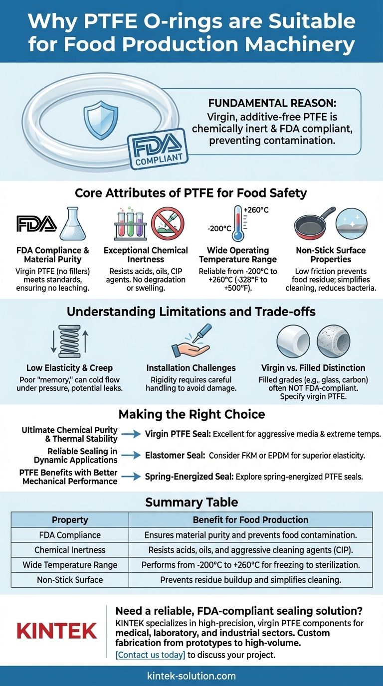 PTFE O-링이 식품 생산 기계에 적합한 이유는 무엇입니까? 순도 및 성능 보장 시각적 가이드
