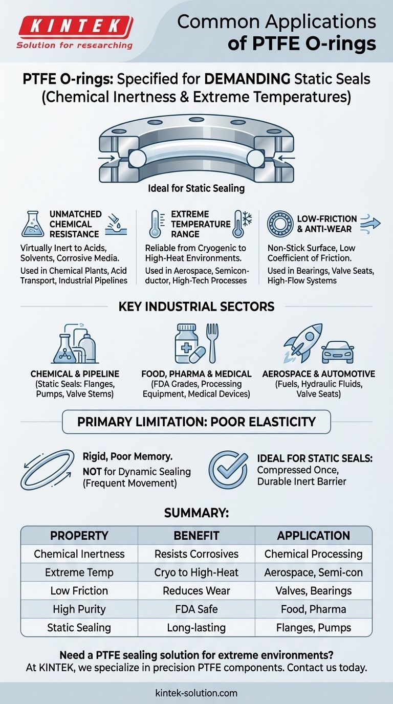 Was sind gängige Anwendungen von PTFE-O-Ringen? Ideal für extreme chemische und Temperaturbeständigkeiten Visuelle Anleitung