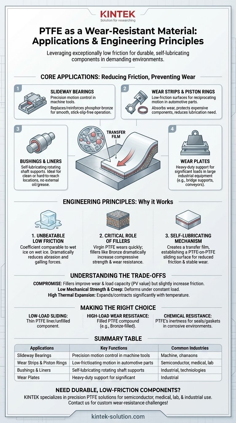 Quali sono le principali applicazioni del PTFE come materiale resistente all'usura? Estendi la vita dei macchinari con componenti a basso attrito Guida Visiva