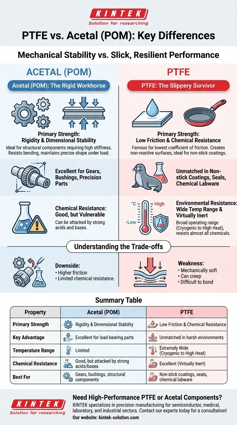 PTFE 和乙醛树脂 (POM) 的主要区别是什么？为您的应用选择正确的材料 图解指南