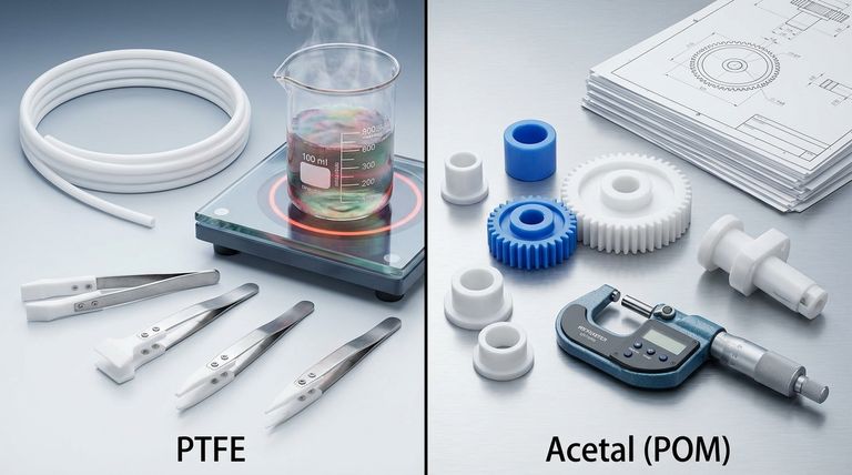 PTFE 和乙醛树脂 (POM) 的主要区别是什么？为您的应用选择正确的材料