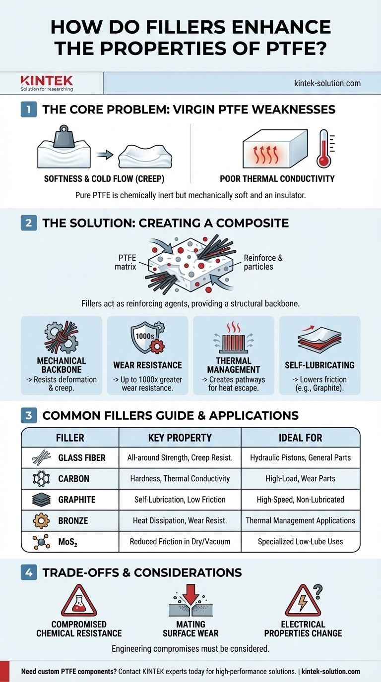 필러는 PTFE의 특성을 어떻게 향상시키는가? 내마모성, 강도 및 열 성능 개선 시각적 가이드