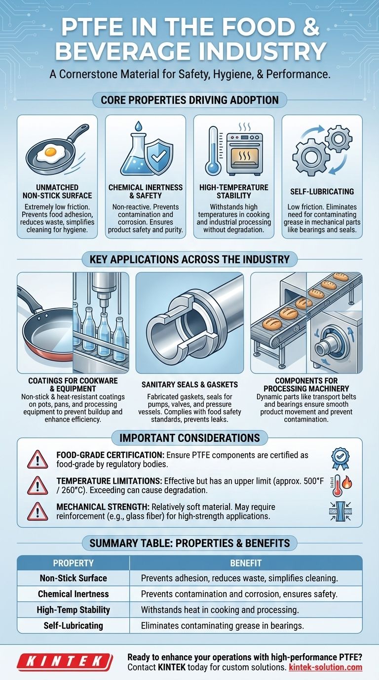 How is PTFE utilized in the food and beverage industry? Ensuring Safety and Efficiency Visual Guide