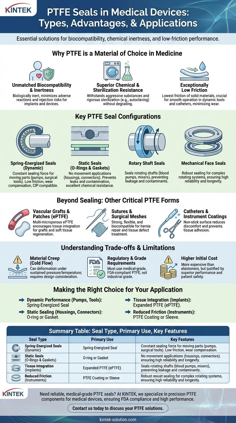 의료 분야에서 사용되는 PTFE 씰의 종류는 무엇입니까? O-링부터 스프링 장착 씰까지 시각적 가이드