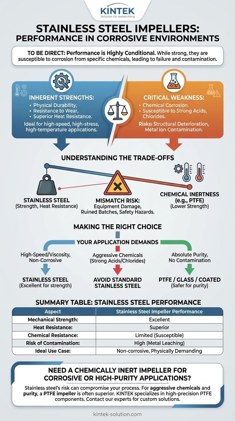 How do stainless steel impellers perform in corrosive environments? Weighing Strength Against Chemical Risk Visual Guide