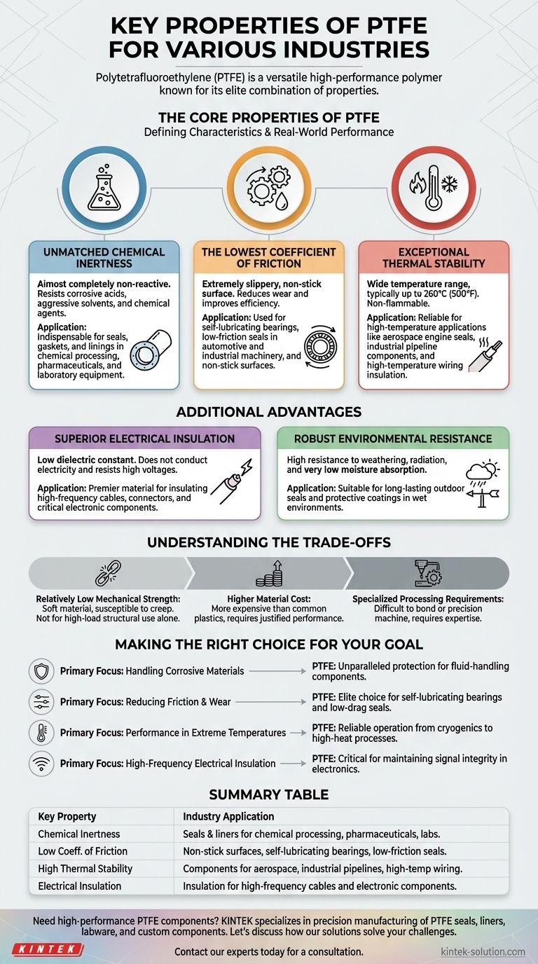 PTFE의 주요 특성은 무엇입니까? 타의 추종을 불허하는 화학적, 열적, 마찰 성능 시각적 가이드