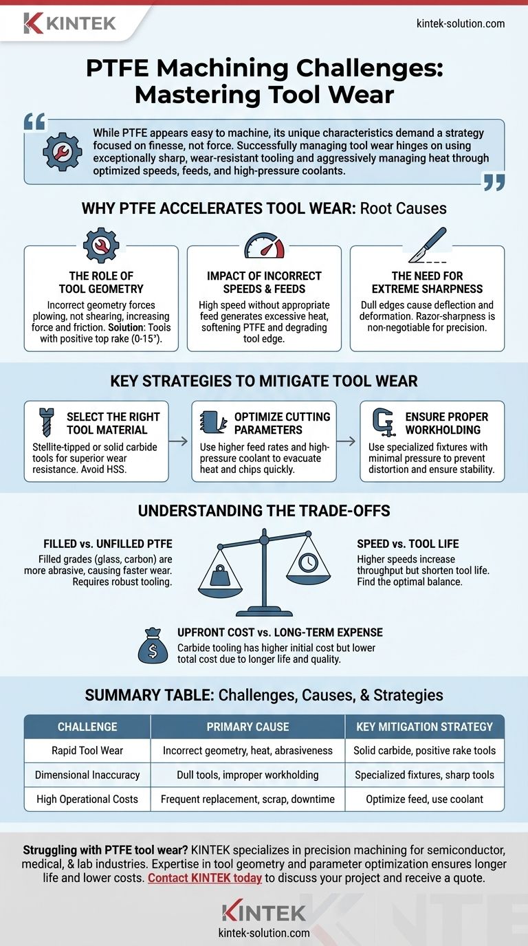 What are the common challenges in PTFE machining related to tool wear? How to Extend Tool Life and Cut Costs Visual Guide