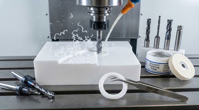 PTFE의 부드러운 특성이 가공 시 표면 조도 품질에 어떤 영향을 미치나요? 자르기(Slice), 찢기(Tear) 방지 공정 마스터하기