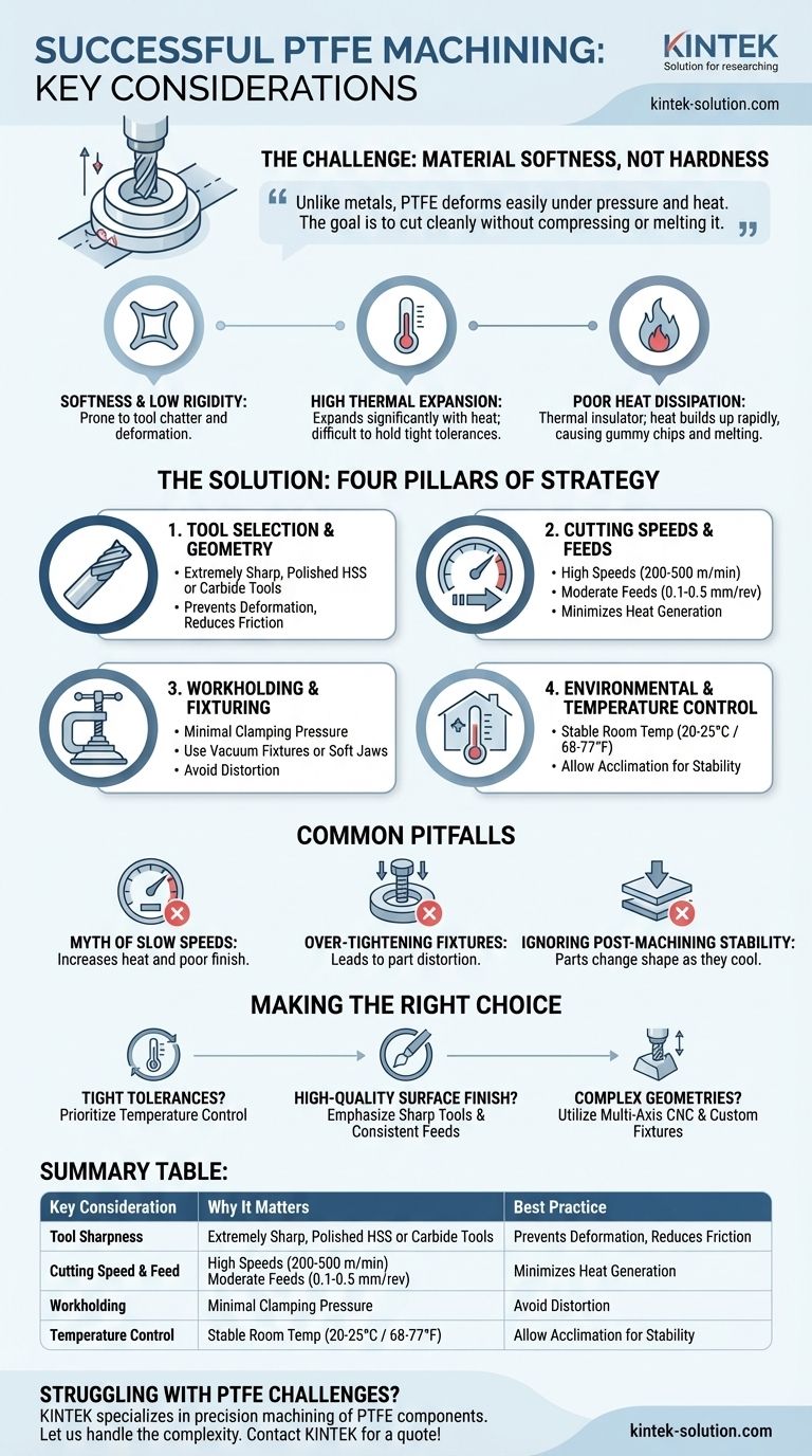 ¿Cuáles son las consideraciones clave para el mecanizado exitoso de PTFE? Domine la precisión para materiales blandos Guía Visual