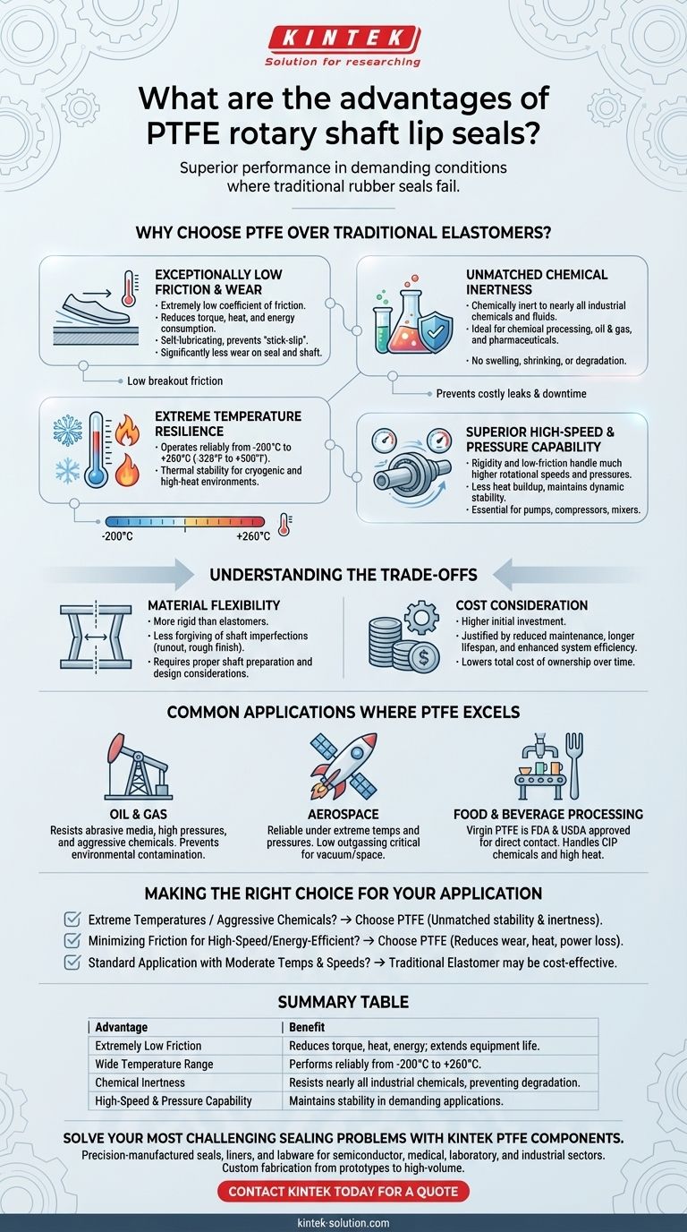 Quali sono i vantaggi dei paraoli per alberi rotanti in PTFE? Prestazioni superiori in condizioni estreme Guida Visiva