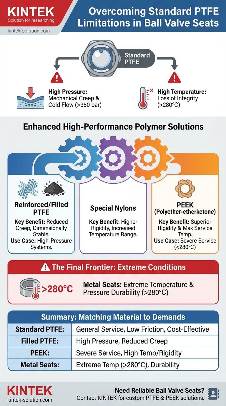 使用哪些材料可以克服标准PTFE在球阀阀座中的局限性？升级到高性能聚合物 图解指南