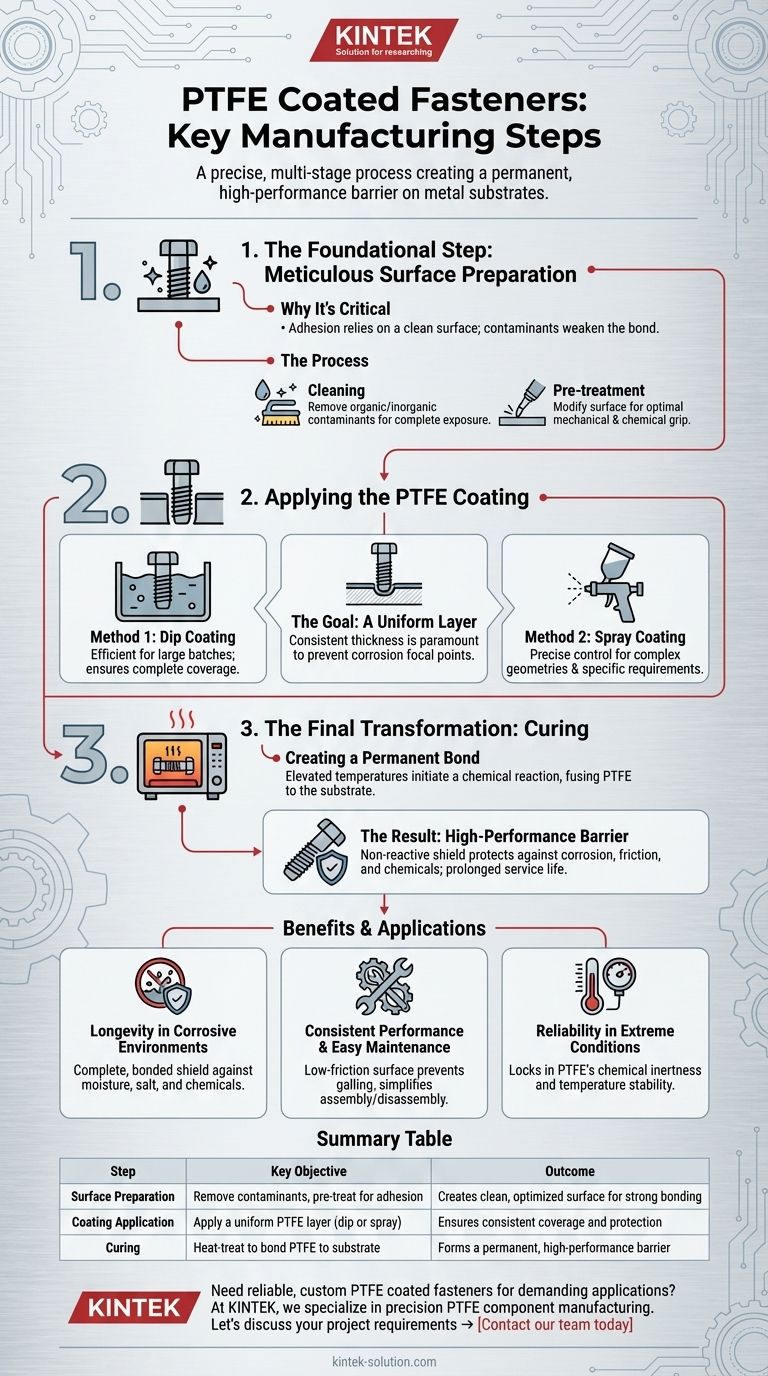 PTFE 코팅 패스너 제조 공정의 주요 단계는 무엇입니까? 내구성이 뛰어나고 부식 방지 기능이 있는 보호막 구축 시각적 가이드