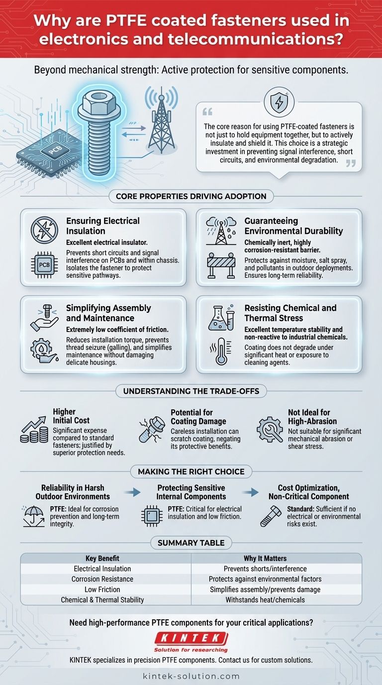 Pourquoi les fixations revêtues de PTFE sont-elles utilisées dans l'électronique et les télécommunications ? Assurer la fiabilité et l'intégrité du signal Guide Visuel