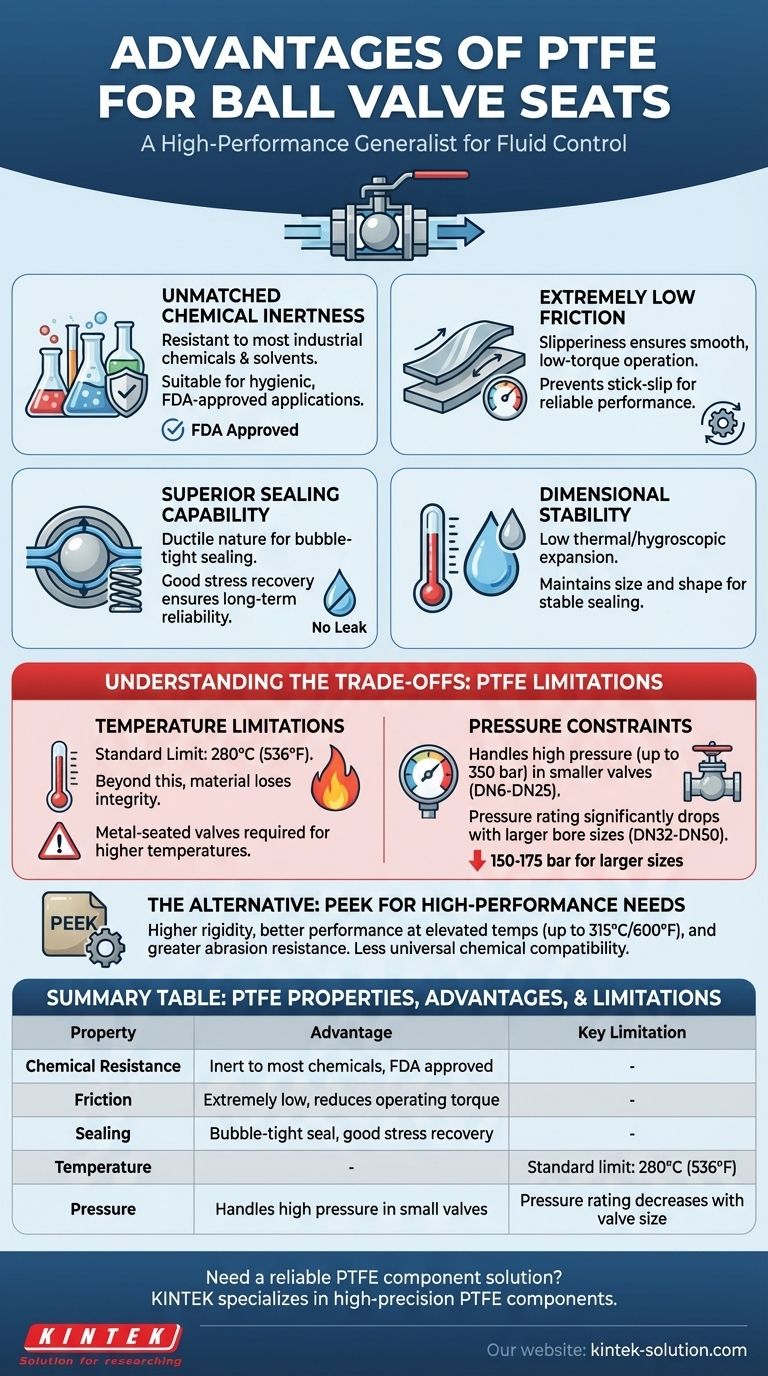 ما هي مزايا استخدام PTFE لمقاعد كرات الصمامات؟ إحكام غلق فائق ومقاومة كيميائية دليل مرئي