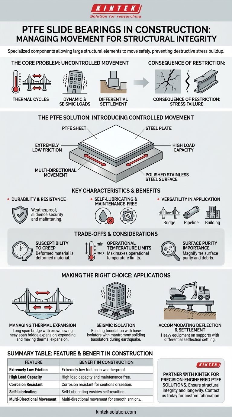 PTFE 슬라이드 베어링이란 무엇이며 건설 분야에서 주요 기능은 무엇입니까? 구조적 움직임을 안전하게 관리하세요 시각적 가이드
