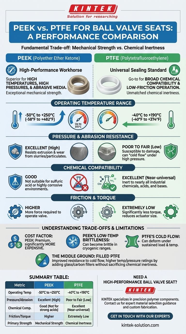 볼 밸브 시트에 PEEK와 PTFE를 비교하면 어떻습니까? 귀하의 응용 분야에 적합한 재료 선택 시각적 가이드