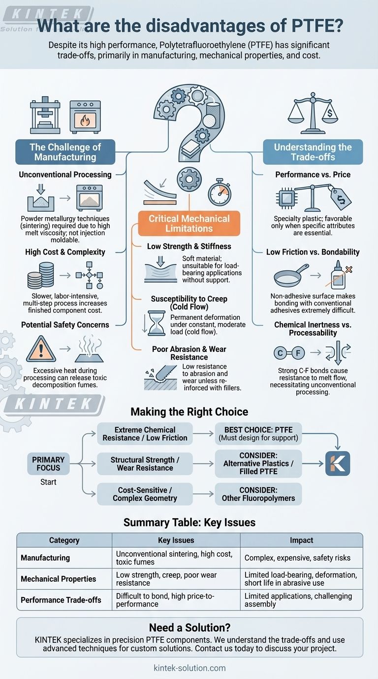 聚四氟乙烯（PTFE）的缺点是什么？在高性能应用中的关键限制 图解指南