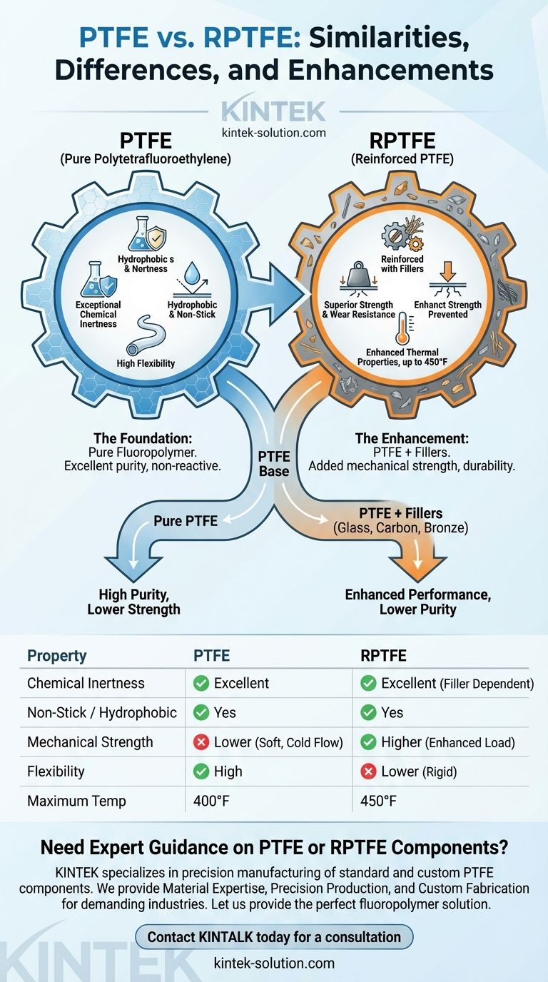 PTFE 和 RPTFE 有哪些相似之处？揭示核心氟聚合物特性 图解指南