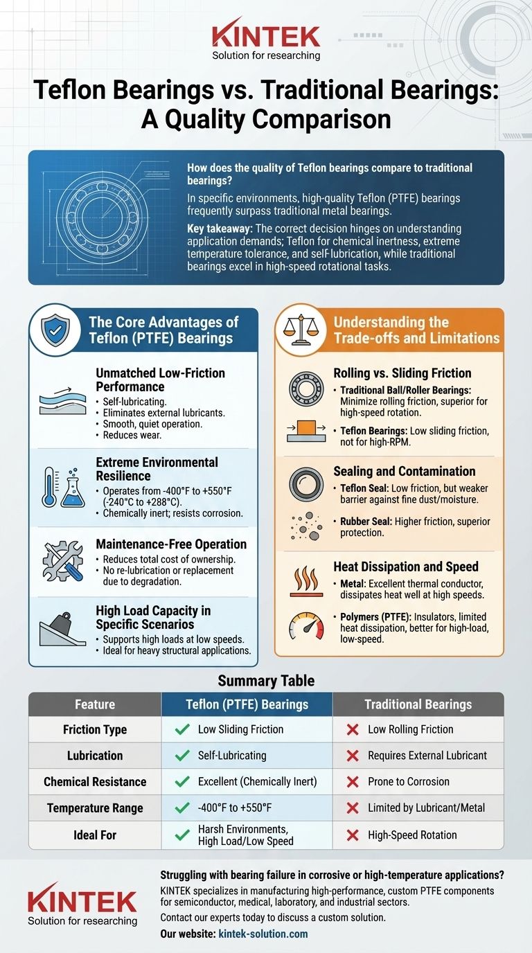 Как качество тефлоновых подшипников соотносится с традиционными подшипниками? Превосходная производительность в суровых условиях Визуальное руководство