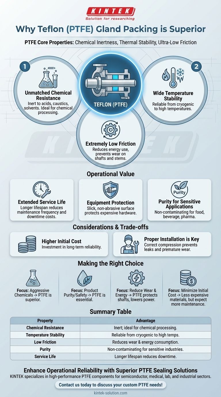 ¿Qué hace que la empaquetadura de prensaestopas de Teflón sea superior a otros tipos? Resistencia química inigualable y baja fricción Guía Visual