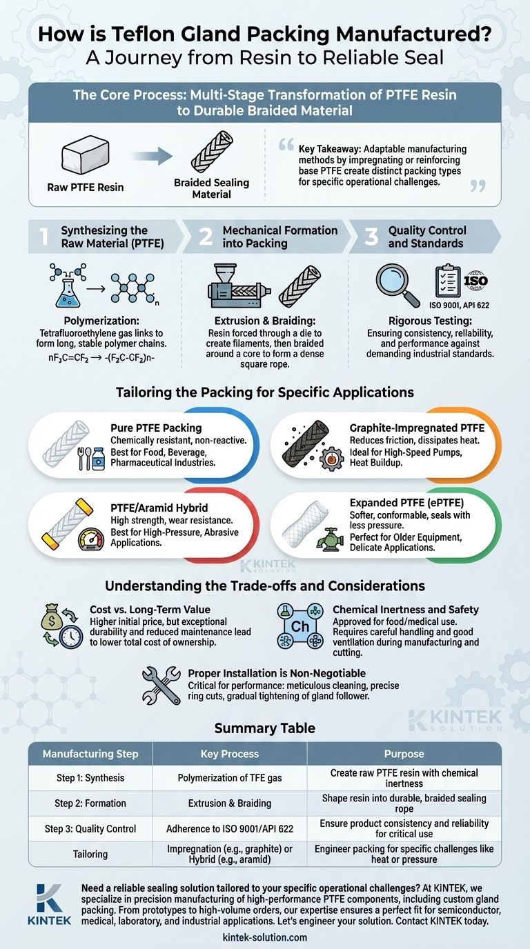 テフロン製グランドパッキンはどのように製造されるのか？耐久性のあるカスタムシールのためのガイド ビジュアルガイド