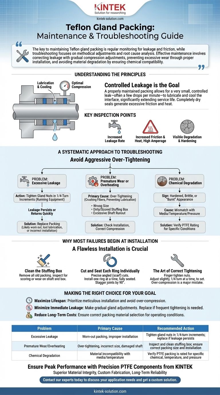 Как следует обслуживать сальниковую набивку из тефлона? Руководство по предотвращению утечек и продлению срока службы Визуальное руководство