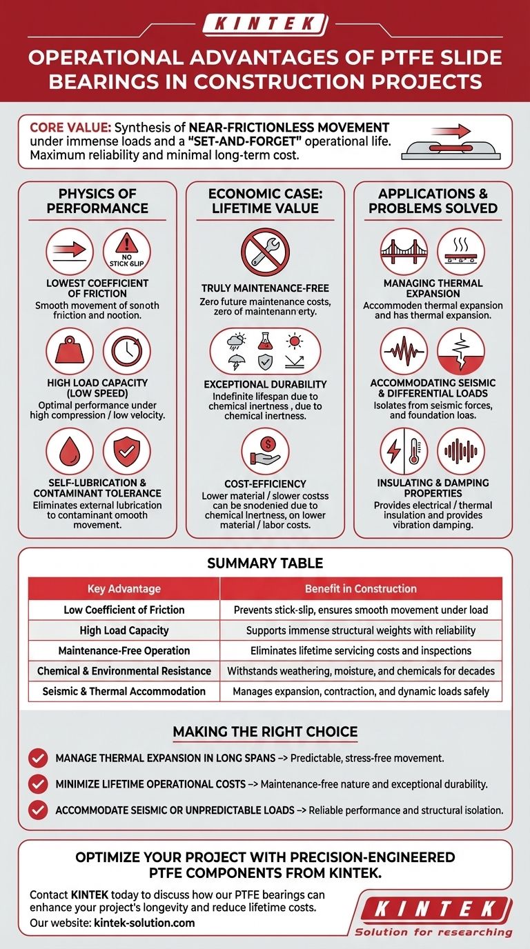 PTFE 슬라이드 베어링이 건설 프로젝트에서 제공하는 운영상의 이점은 무엇입니까? 유지보수가 필요 없는 구조적 움직임 달성 시각적 가이드