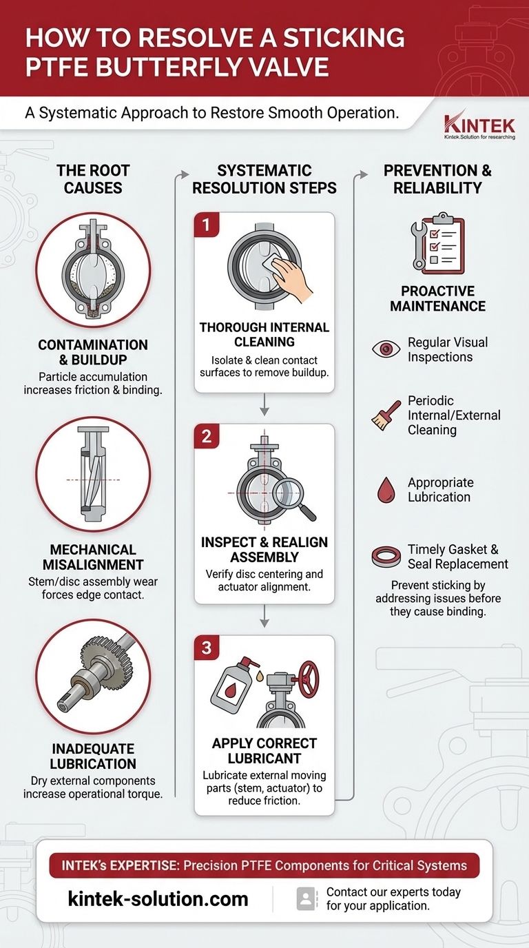 Come si risolve l'inceppamento o il funzionamento difficoltoso di una valvola a farfalla in PTFE? Una guida in 3 passaggi per ripristinare prestazioni fluide Guida Visiva