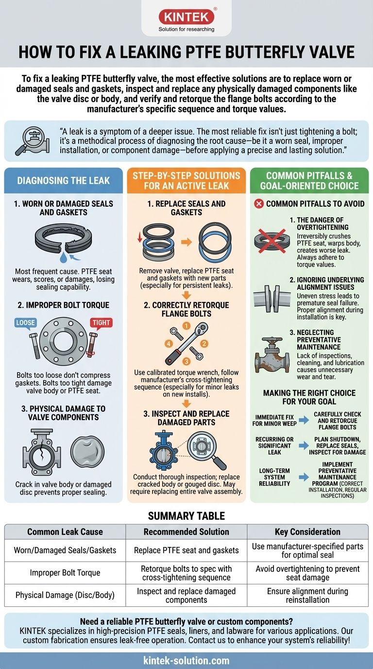 Comment réparer une fuite sur une vanne papillon en PTFE ? Un guide des solutions d'étanchéité fiables Guide Visuel