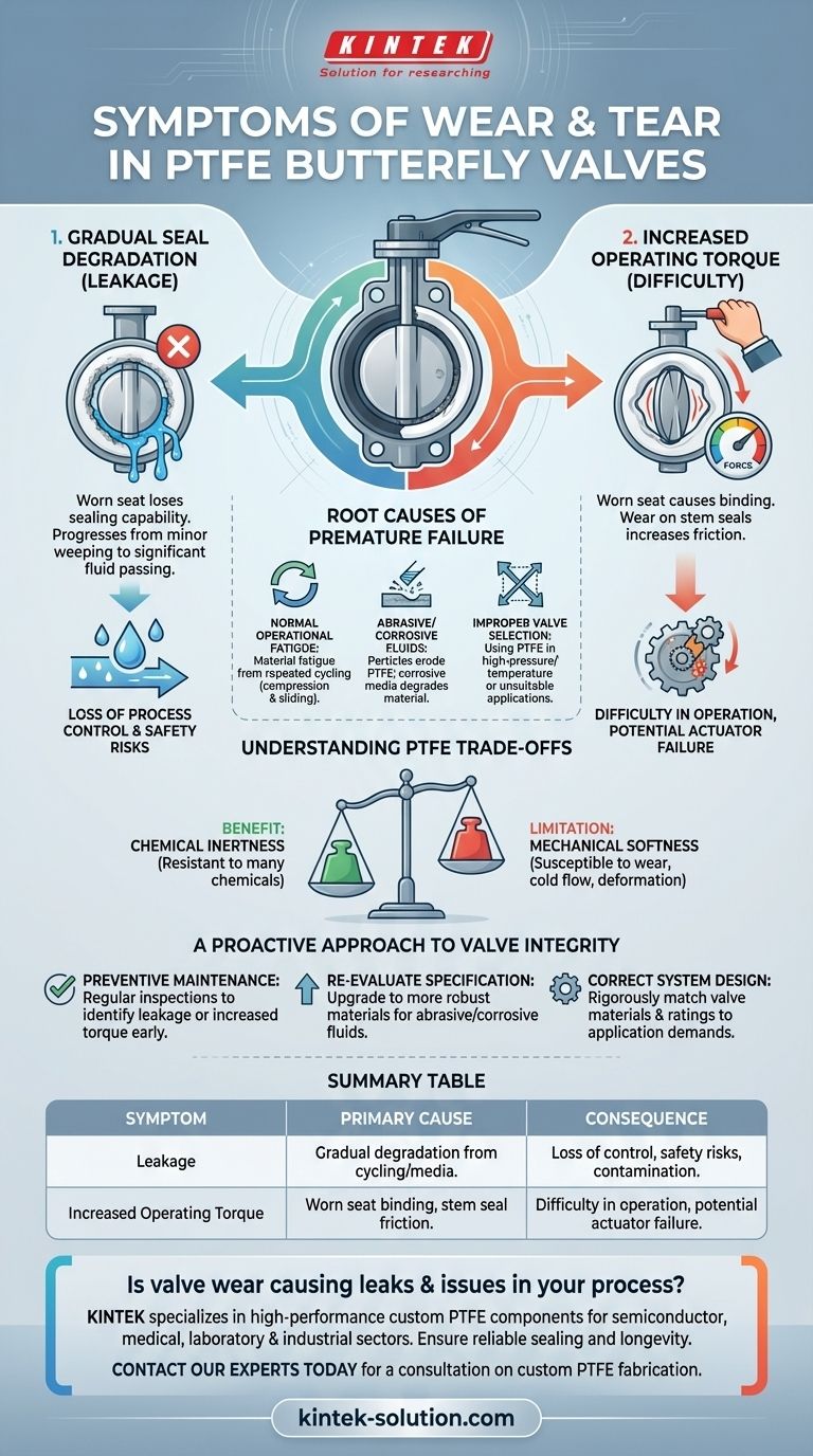 Quali sono i sintomi di usura e logorio nelle valvole a farfalla in PTFE? Identificare perdite e coppia elevata Guida Visiva