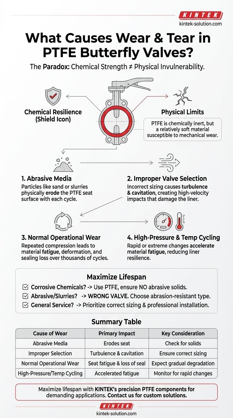 ¿Qué causa el desgaste en las válvulas de mariposa de PTFE? Evite fallas prematuras y extienda la vida útil de la válvula Guía Visual