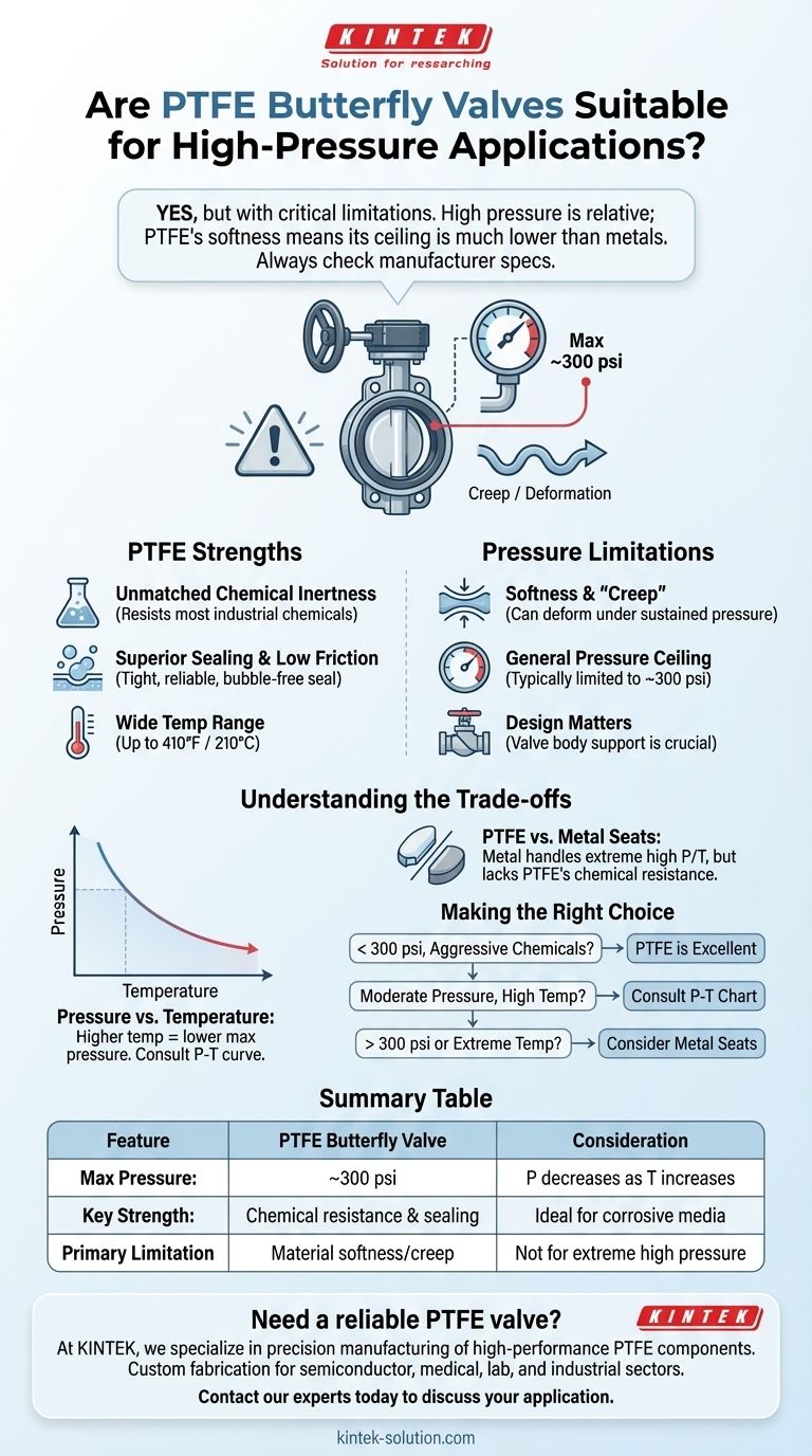 Подходят ли дисковые затворы из ПТФЭ для применений с высоким давлением? Баланс между химической стойкостью и предельными значениями давления Визуальное руководство