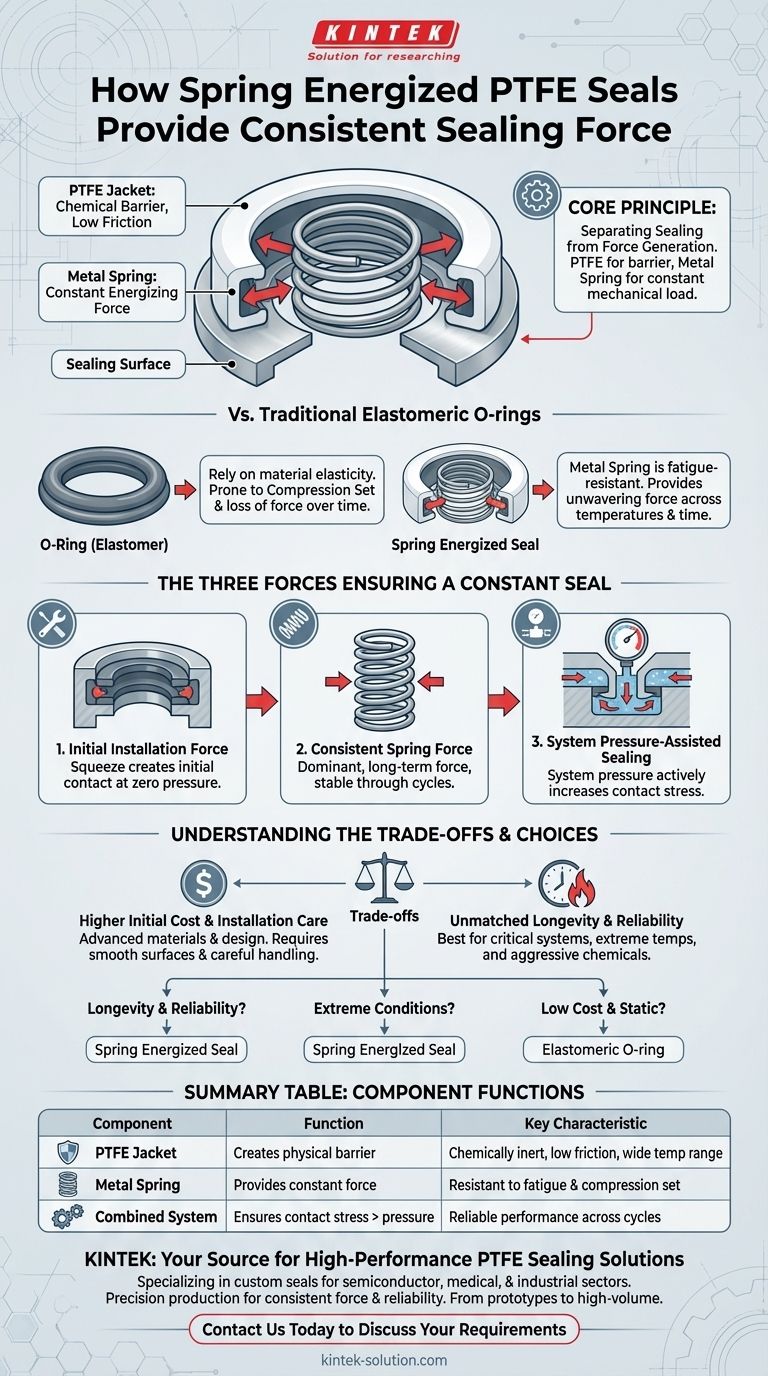 Как уплотнения из ПТФЭ с пружинным натяжением обеспечивают постоянную силу уплотнения? Надежное решение для сложных применений Визуальное руководство