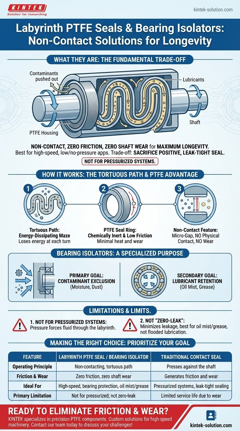 ما هي موانع تسرب PTFE المتاهية وعوازل المحامل؟ إغلاق بدون احتكاك للمعدات عالية السرعة دليل مرئي