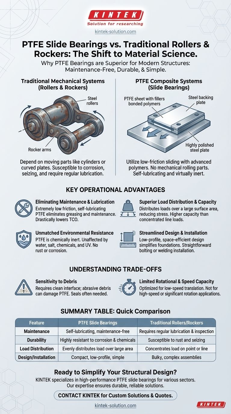PTFE 슬라이드 베어링의 주요 이점은 무엇인가요? 유지보수가 적고 성능이 뛰어난 대안 시각적 가이드