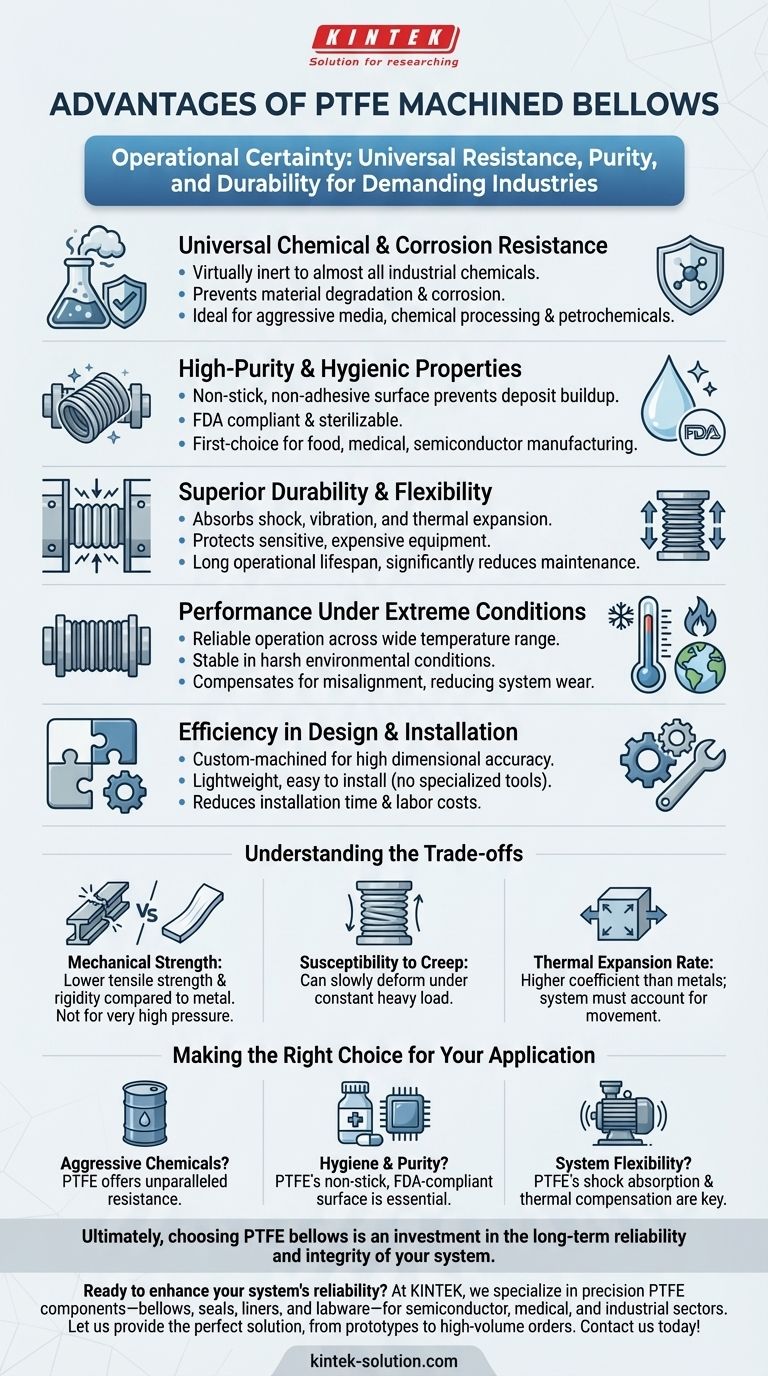 PTFE 가공 벨로우즈의 장점은 무엇입니까? 탁월한 내화학성 및 순도 달성 시각적 가이드